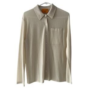 Guest In Residence Cashmere Showtime Shirt Cream Size Small Unused LNWOT